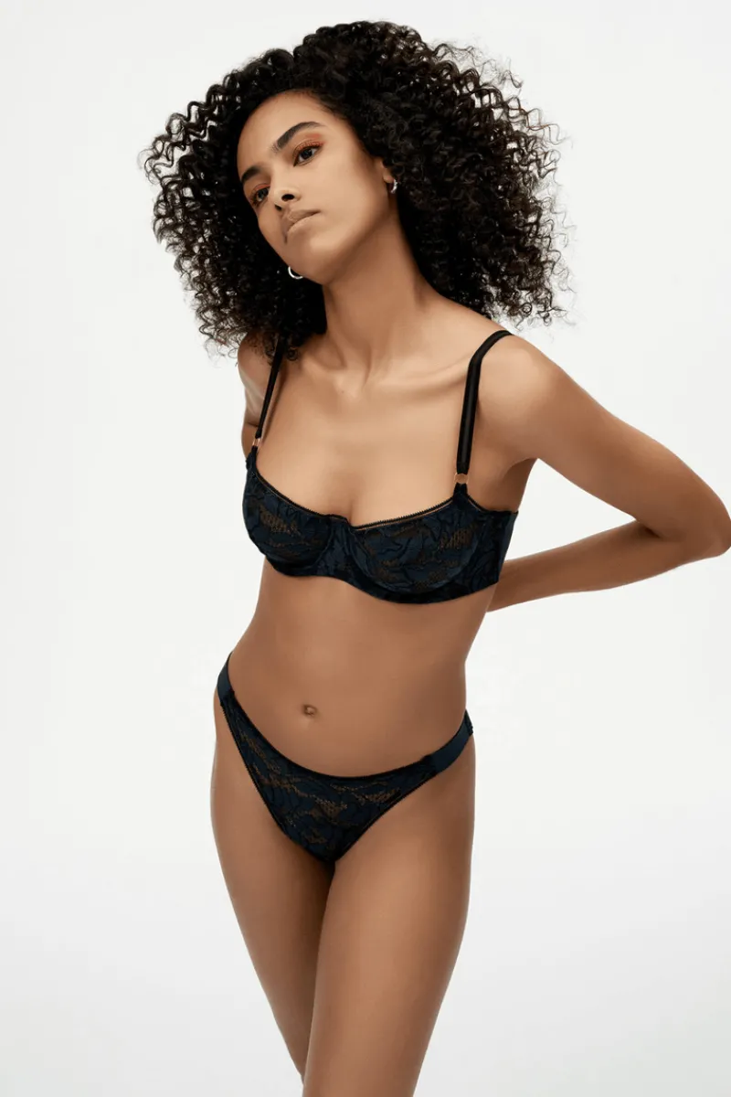 £30 And Under | Balconette Bras & Demi Bras>Icone Gia Underwired Bra in Slate