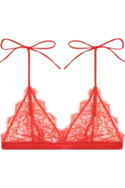 Red Lingerie | Wireless Bras>Love Stories Gwen Triangle Bralette Red
