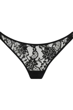Thongs & G-strings>Coco de Mer Hera Skirted Thong Black