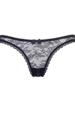 Sheer Lingerie | Thongs & G-strings>Agent Provocateur Hinda Thong Black