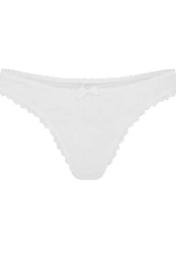 Bridal & Honeymoon Lingerie | Sheer Lingerie>Agent Provocateur Hinda Thong White