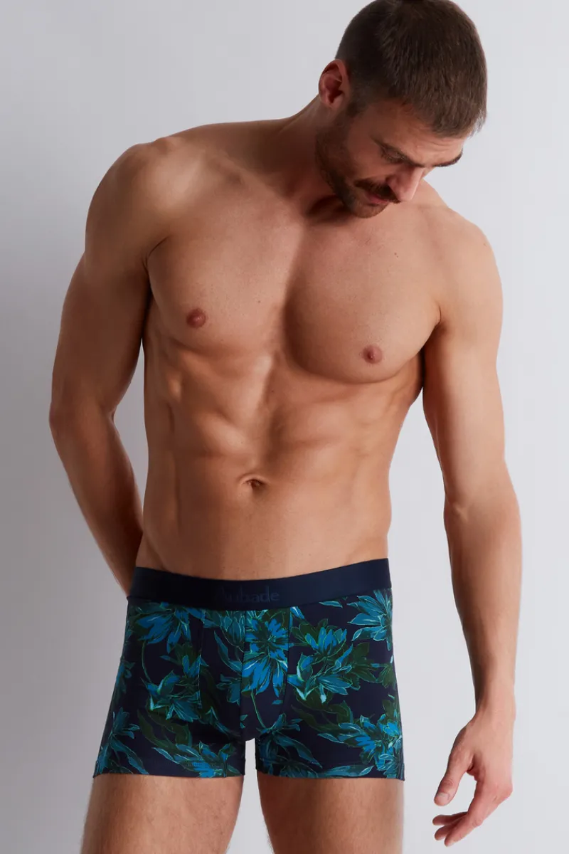 Sexy Lingerie | Luxury French Lingerie>Aubade Homme Men's Gots® Cotton Flower Lover Boxer