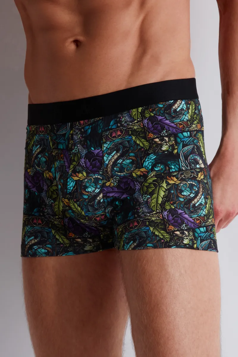 Sexy Lingerie | Luxury French Lingerie>Aubade Homme Men's Modal Cotton Dragon Boxer
