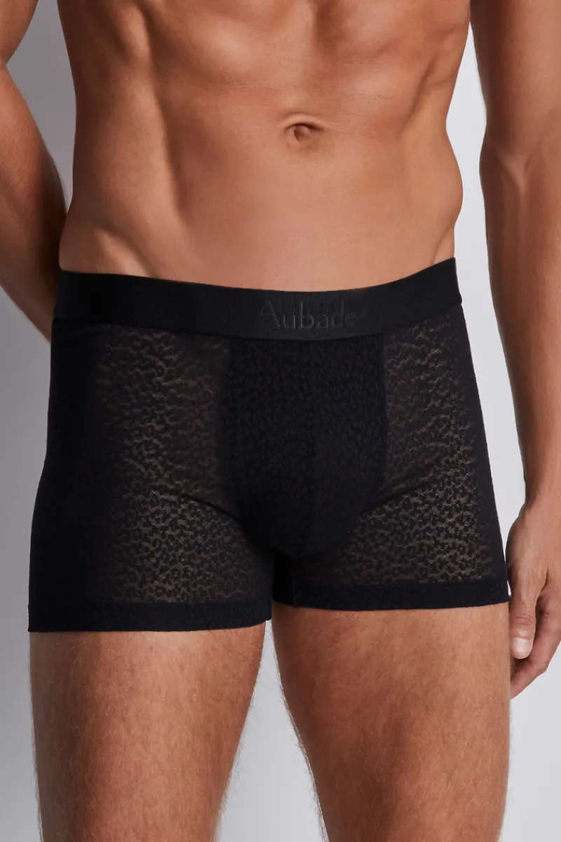 Sexy Lingerie | Luxury French Lingerie>Aubade Homme Men's Wildcat Boxer Black