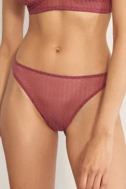 £30 And Under | Thongs & G-strings>Else Honeycomb Thong in Orchid