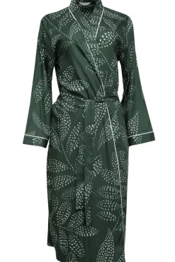 Kimonos & Robes>Cyberjammies Imogen Leaf Print Long Dressing Gown Green