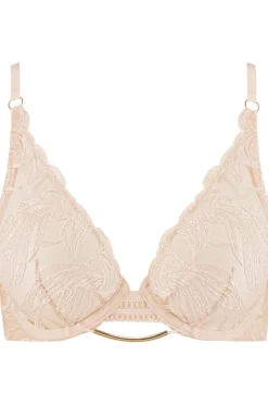 Sexy Lingerie | Luxury French Lingerie>Aubade Into The Groove Plunge Bra Sandstone