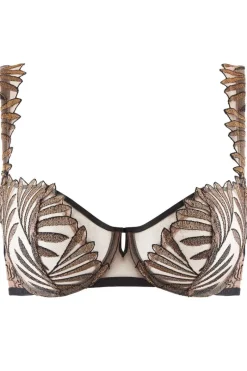 Sexy Lingerie | Luxury French Lingerie>Aubade Iris van Herpen - Sensory Illusion Half Cup Bra GoldenLeaves