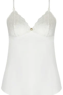 Pyjama Tops | Bridal & Honeymoon Lingerie>Antigel Je T’aime A La Folie Satin Camisole EcruNacre