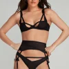 Sheer Lingerie | Suspender Belts>Agent Provocateur Joan Suspender Black