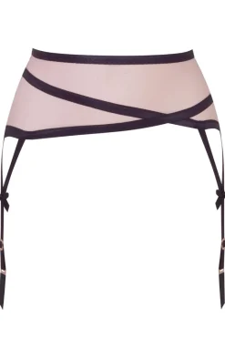 Sheer Lingerie | Suspender Belts>Agent Provocateur Joan Suspender Mink
