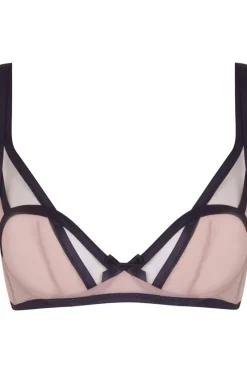 Sheer Lingerie | Balconette Bras & Demi Bras>Agent Provocateur Joan Underwired Balconette Bra Mink