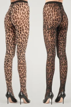 Nude Tights | Black Tights>Wolford Josey Leo Tights