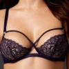 Underwired Bras>Journelle Karina Underwire Bra in Navy, Size S (UK 8-10)