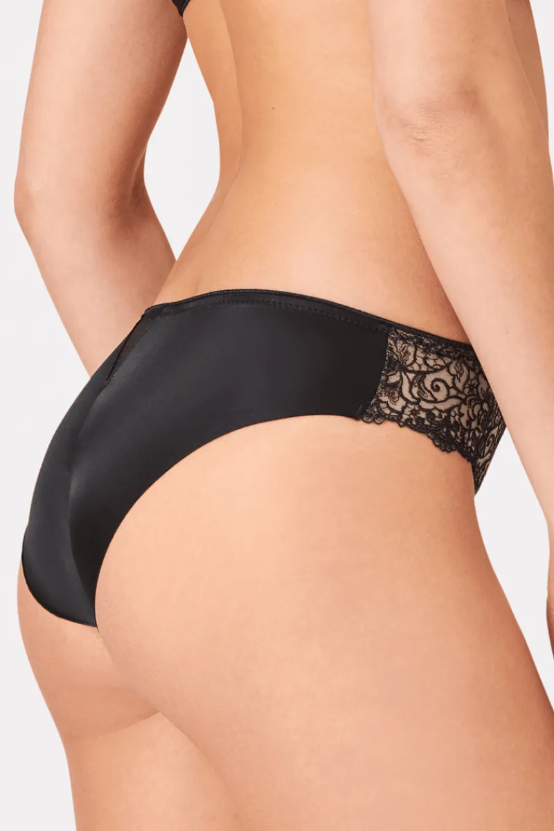 Sexy Lingerie | Luxury French Lingerie>Aubade Karl Lagerfeld - Miss Karl Brazilian Brief BlackTuxedo