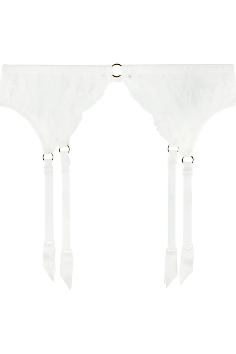 Bridal & Honeymoon Lingerie | Sexy Lingerie>Aubade Kiss Of Love Lace Suspender Opale