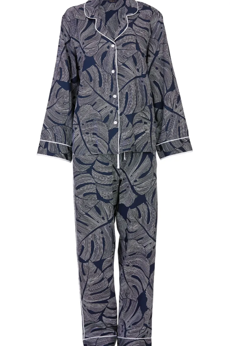 Pyjama Sets | Mother's Day>Fable u0026 Eve Knightsbridge Leaf Print Pyjama Set KnightsbridgeLeafPrint
