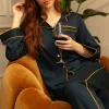 Pyjama Sets | Mother's Day>Fable u0026 Eve Knightsbridge Navy Pyjama Set