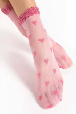 £30 And Under | Sheer Lingerie>FiORE Kokoro Socks 20 Denier in Rose