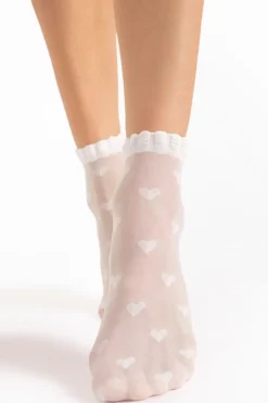 £30 And Under | Sheer Lingerie>FiORE Kokoro Socks 20 Denier in White