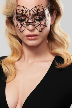 Masks & Blindfolds | Pleasure>Bijoux Indiscrets Kristine Vinyl Mask Black