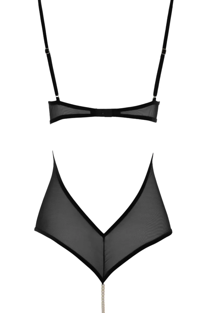 Pearl Thong Bodysuits | Sexy Lingerie>Bracli Kyoto Body Black