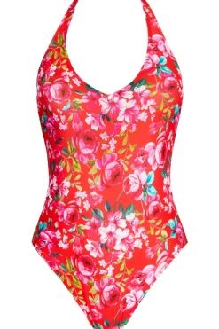 Swimsuits | Red Lingerie>Antigel La Cherie Forever Halter Swimsuit RougeCherie
