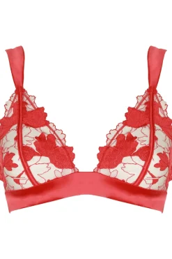 Red Lingerie | Sheer Lingerie>Prelude La Dolce Vita Triangle Bra Red