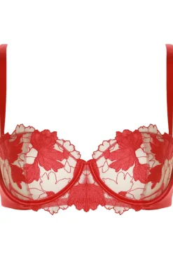 Red Lingerie>Prelude La Dolce Vita Underwi Half Cup Bra Red