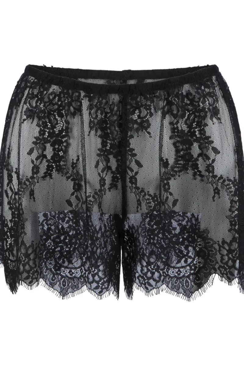 Shorties | Briefs>Lingadore Lace Shorty, Size XL (UK 16) Black