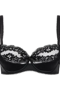 Crotchless Lingerie | Sheer Lingerie>Agent Provocateur Lacy Balconette Underwired Bra Black