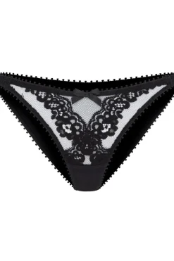 Sheer Lingerie | Briefs>Agent Provocateur Lacy Brief Black