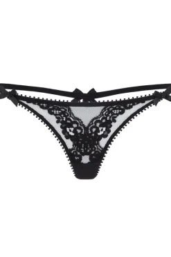 Sheer Lingerie | Thongs & G-strings>Agent Provocateur Lacy Thong Black