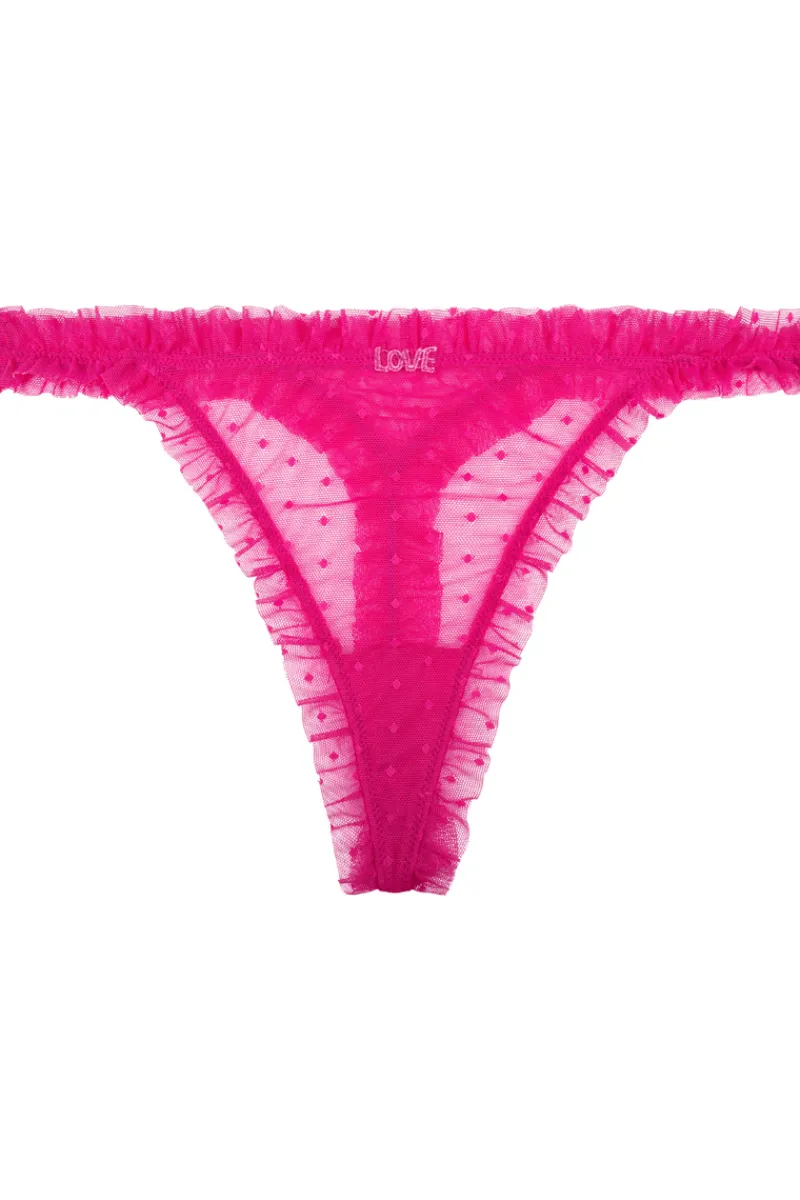 Thongs & G-strings>Love Stories Lana Frill Thong Pink