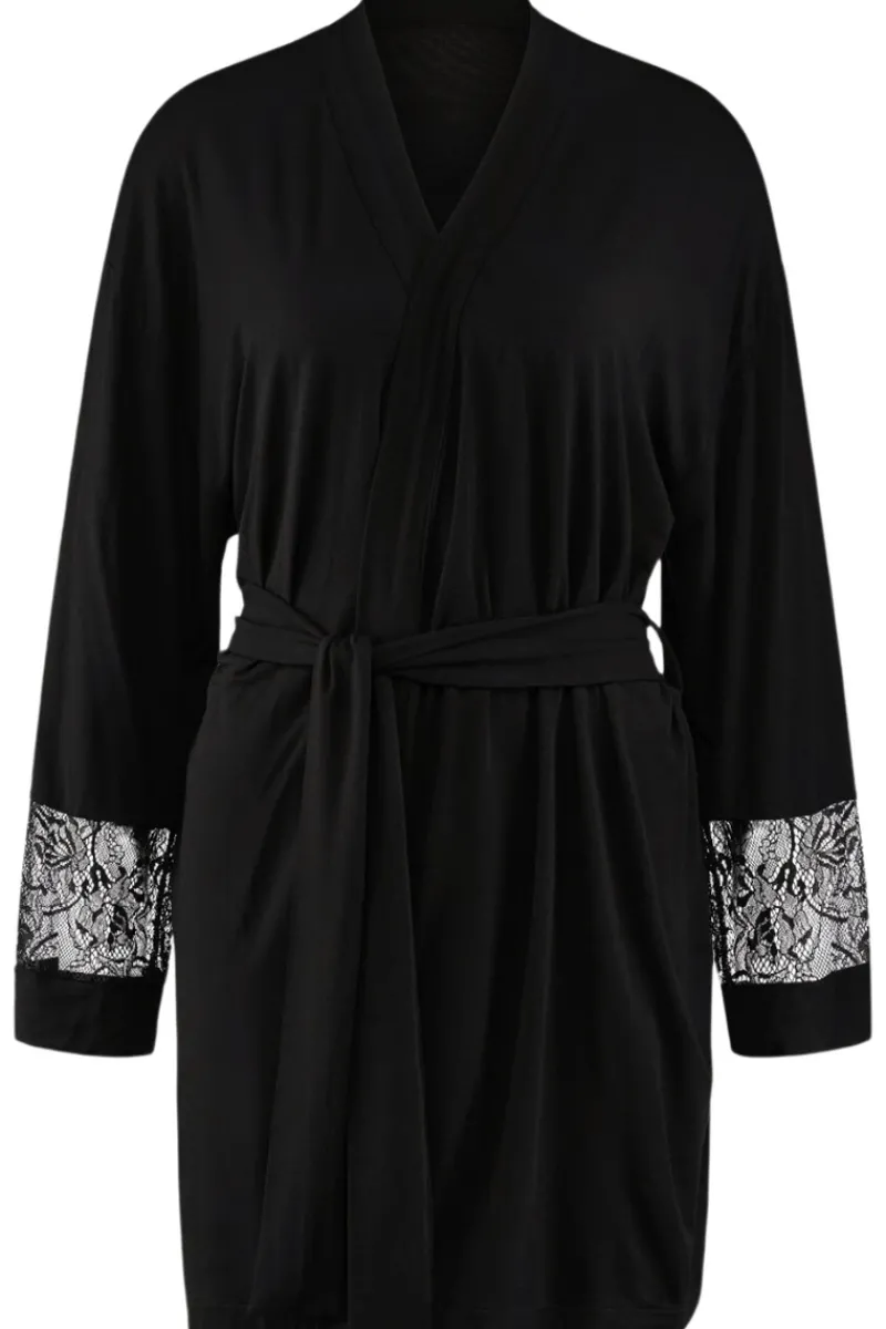 Kimonos & Robes | Sexy Lingerie>Aubade Lazy Days Kimono in Black