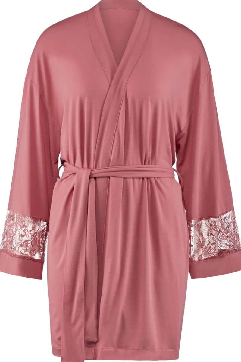 Kimonos & Robes | Sexy Lingerie>Aubade Lazy Days Kimono in Rosewood