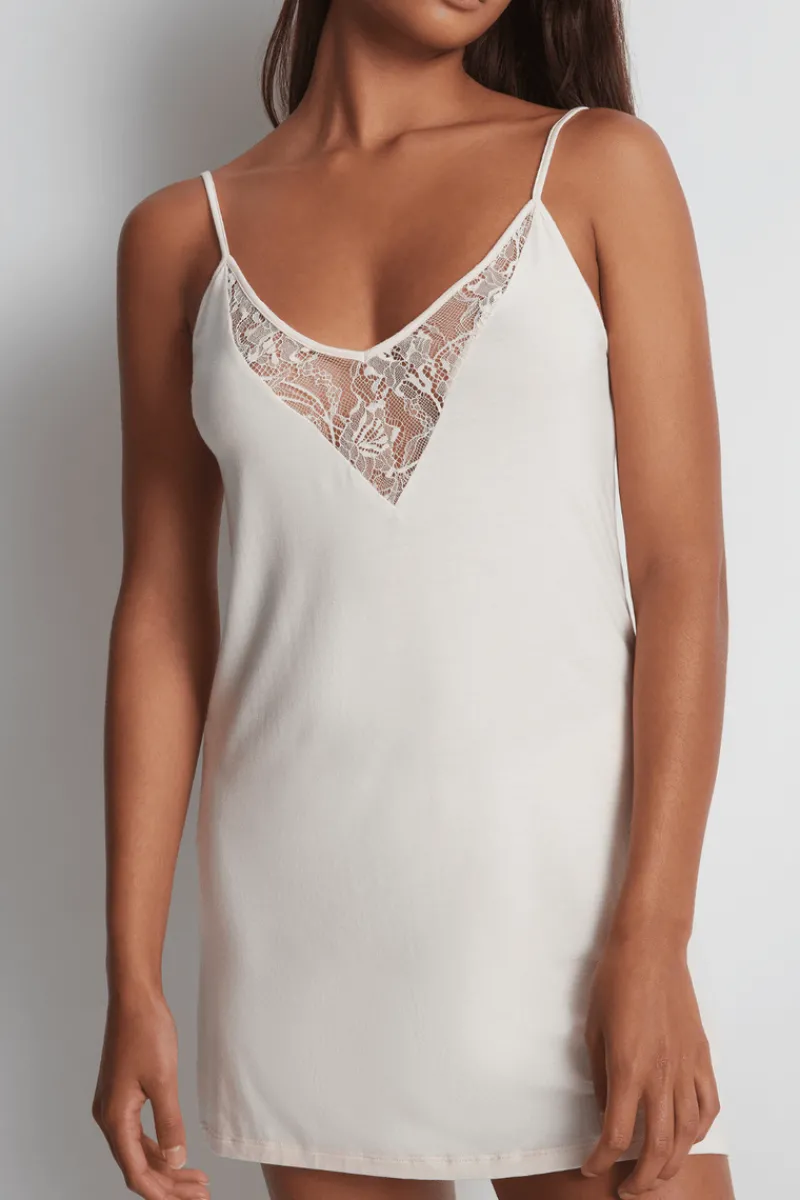 Nighties, Babydolls & Chemises | Bridal & Honeymoon Lingerie>Aubade Lazy Days Nightie Petal