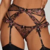 Suspender Belts | Suspender Belts>Agent Provocateur Leisha Suspender, Size 4 (UK 12) Black/Multi