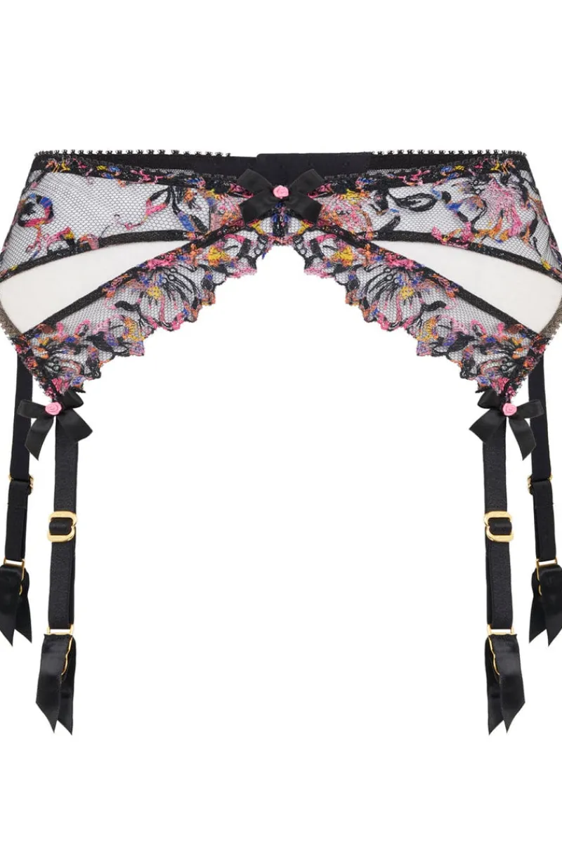 Suspender Belts | Suspender Belts>Agent Provocateur Leisha Suspender, Size 4 (UK 12) Black/Multi