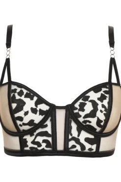 Sheer Lingerie | Underwired Bras>Prelude Les Nuits Folles Bustier in Black LesNuitsFolles