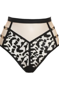 Sheer Lingerie | High Waist Thongs And Knickers>Prelude Les Nuits Folles High Waist Brazilian in Black LesNuitsFolles
