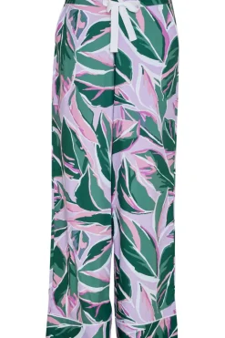 Pyjama Pants & Shorts | Mother's Day>Cyberjammies Lexi Leaf Print Wide Leg Pyjama Bottoms Lilac