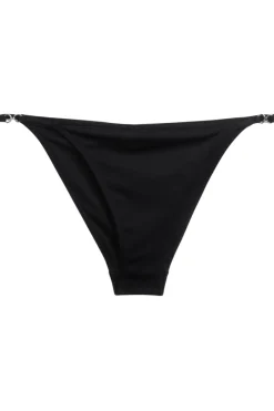 £30 And Under>Icone Swim Limoncello Bikini Bottom in Black, Size L