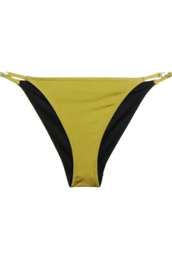 £30 And Under>Icone Swim Limoncello Bikini Bottom in Olive, Size M