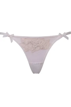 Bridal & Honeymoon Lingerie | Thongs & G-strings>Agent Provocateur Lindie Mini Thong Ivory