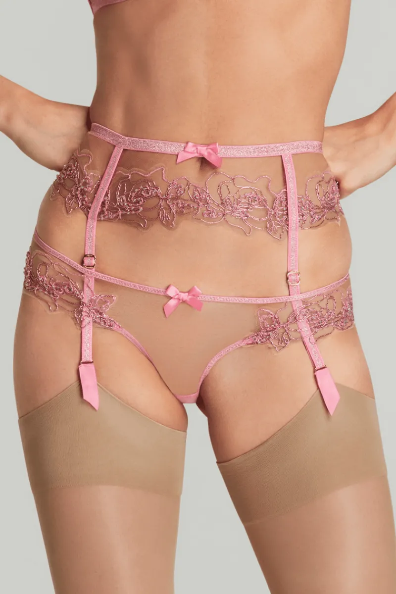 Suspender Belts | Suspender Belts>Agent Provocateur Lindie Suspender Belt Dusky Pink