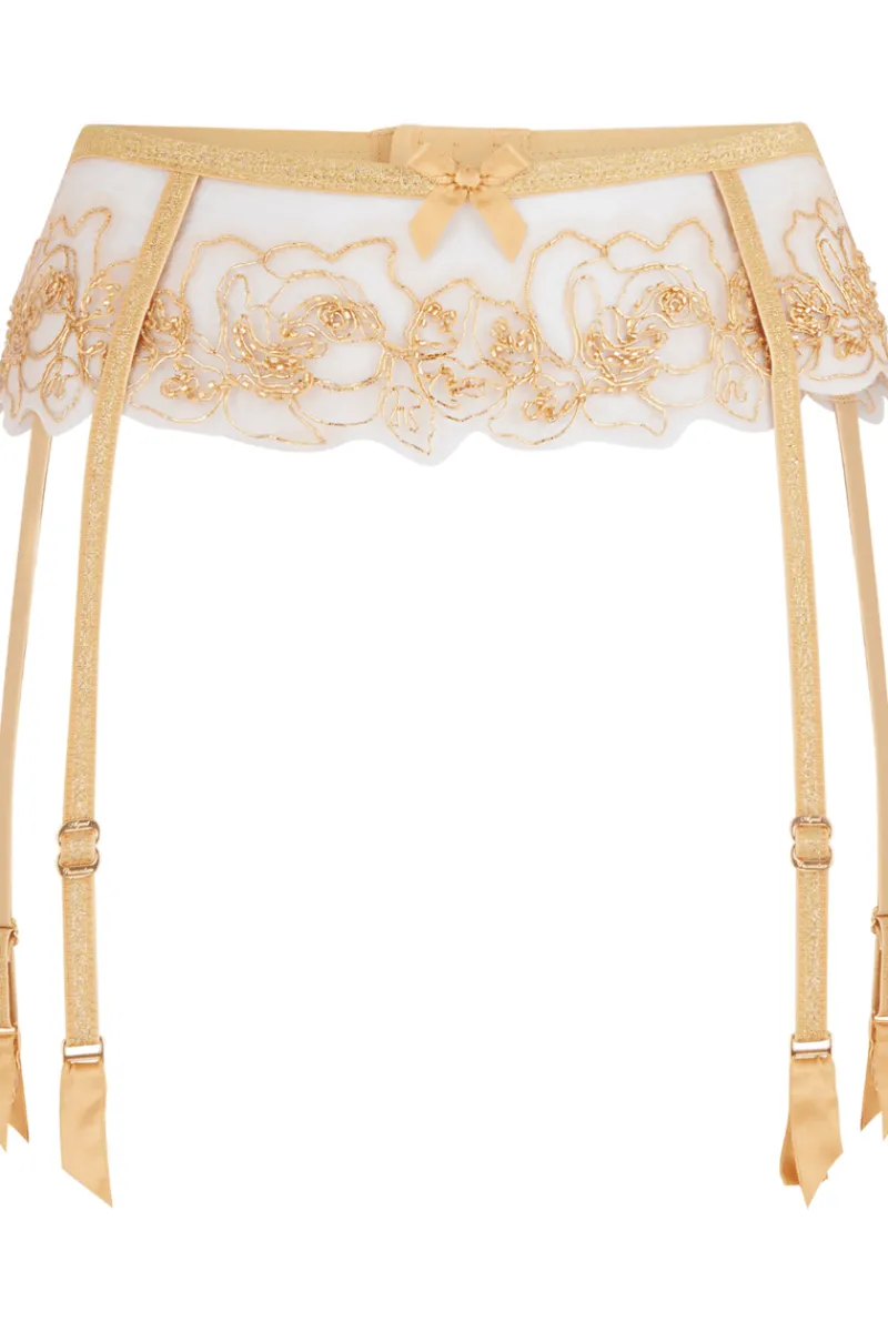 Suspender Belts | Suspender Belts>Agent Provocateur Lindie Suspender Belt Gold, Size 5 (UK 14)