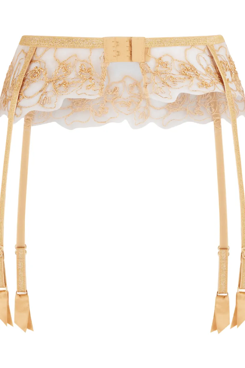 Suspender Belts | Suspender Belts>Agent Provocateur Lindie Suspender Belt Gold, Size 5 (UK 14)