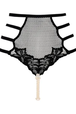 Sexy Lingerie | Sheer Lingerie>Bracli London Daisy High Waist Brief Black