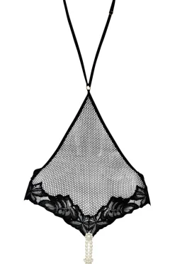 Pearl Thong Bodysuits | Sexy Lingerie>Bracli London Daisy Playsuit Black